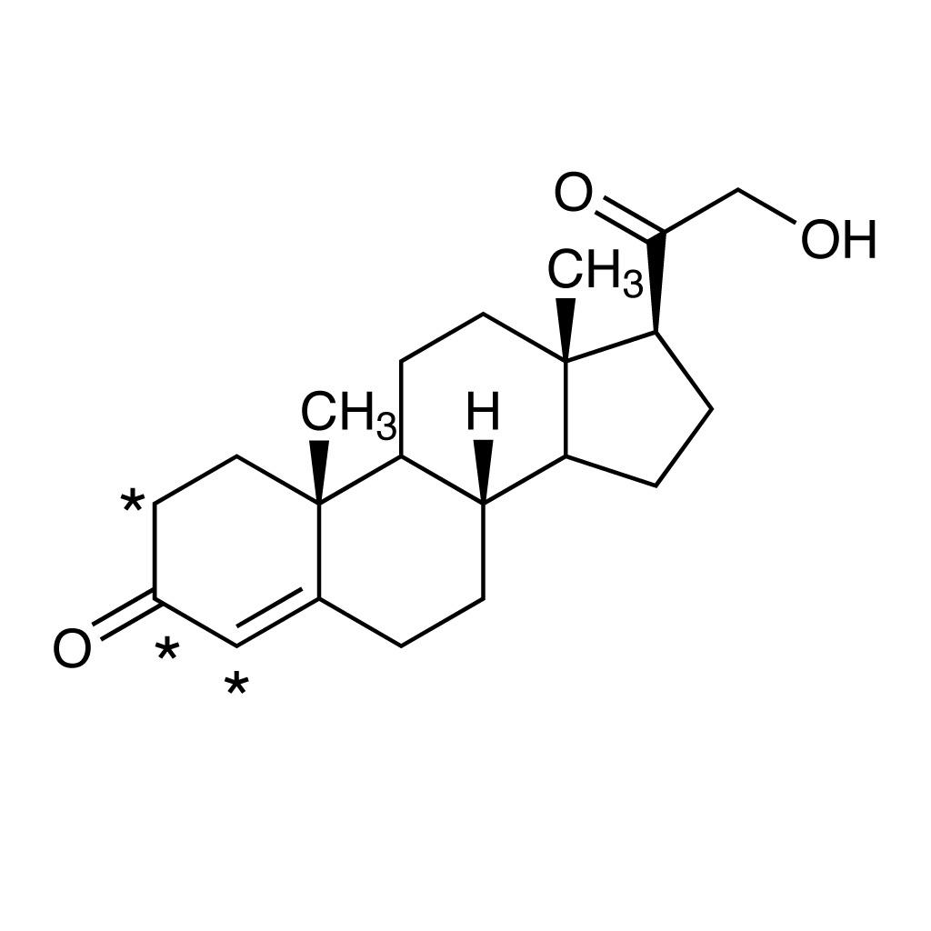 11-Deoxycorticosterone (DOC) (2,3,4-13C3, 99%) 100 Âµg/mL in methanol