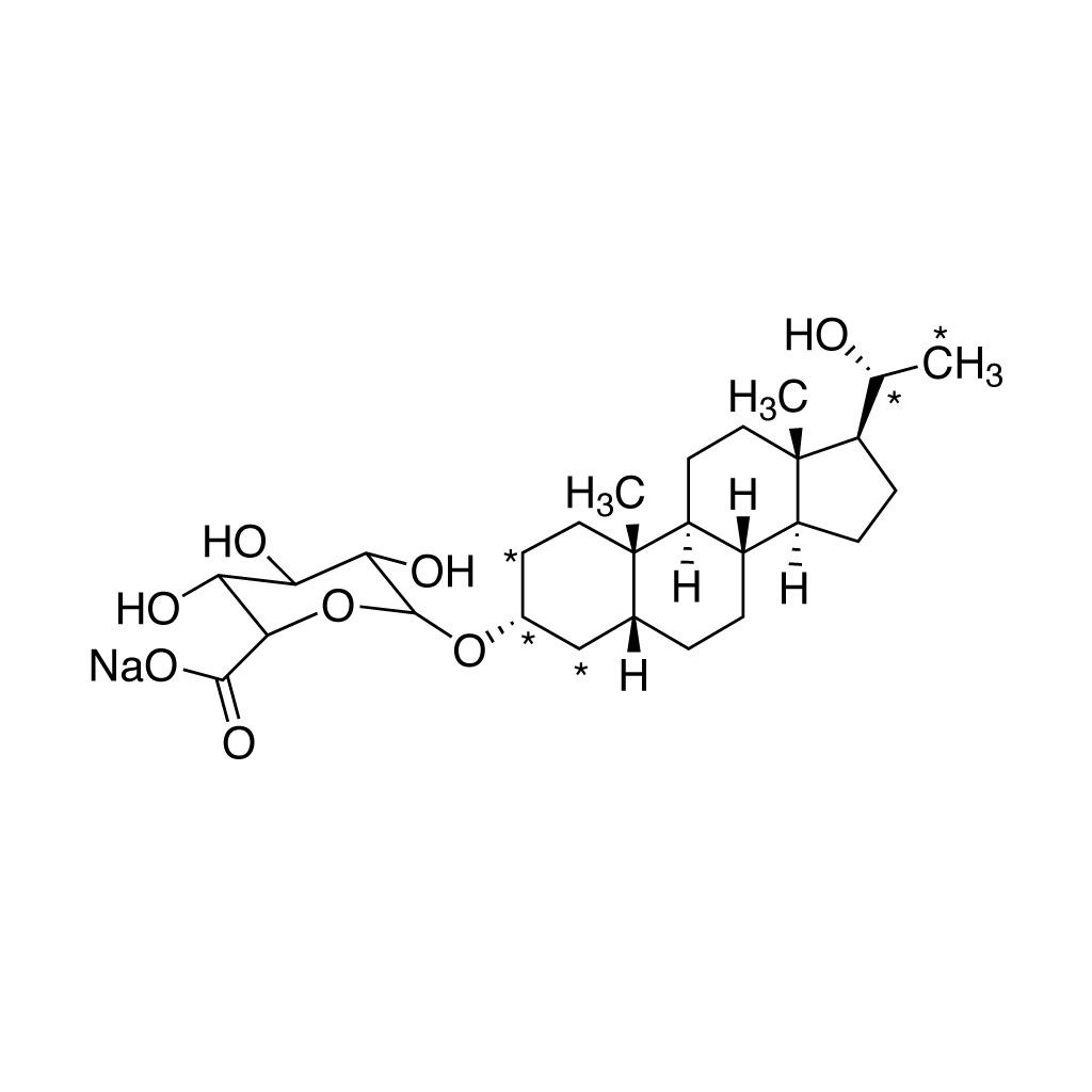 5b-Pregnane-3a,20a-diol glucuronide, sodium salt (2,3,4,20,21-13C5, 99%) CP 95%