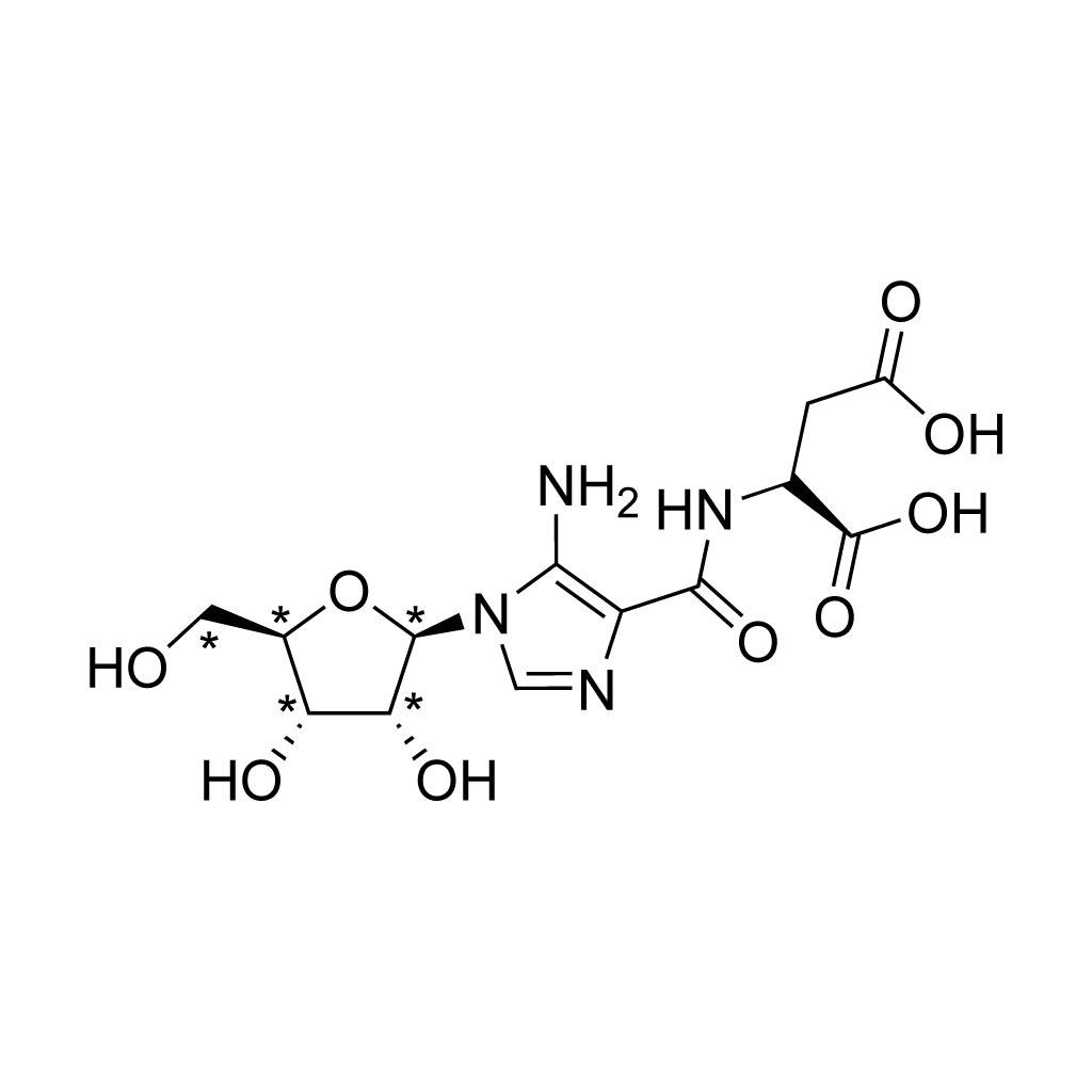 1-Ribosyl-4-(ð‘-succinocarboxamide)-5-amino imidazole NH4 salt (ribose-13C5,99%) (in solution) CP 95%