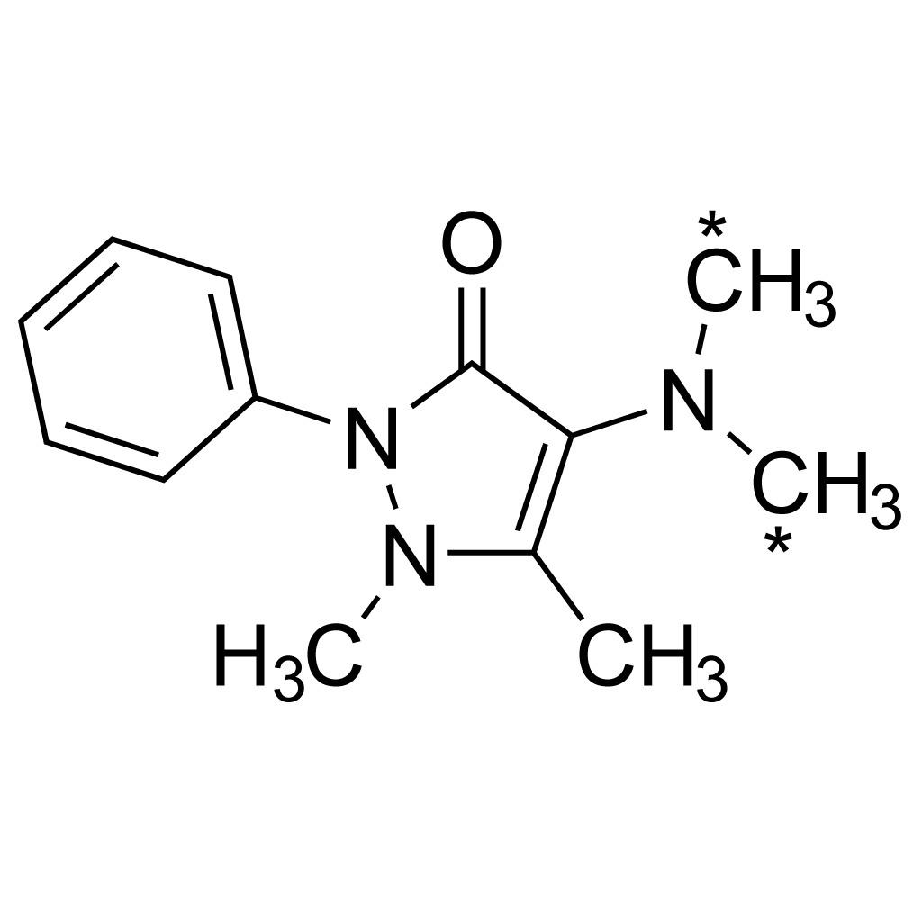 Aminopyrine (ð‘,ð‘-dimethyl-13C2, 99%)