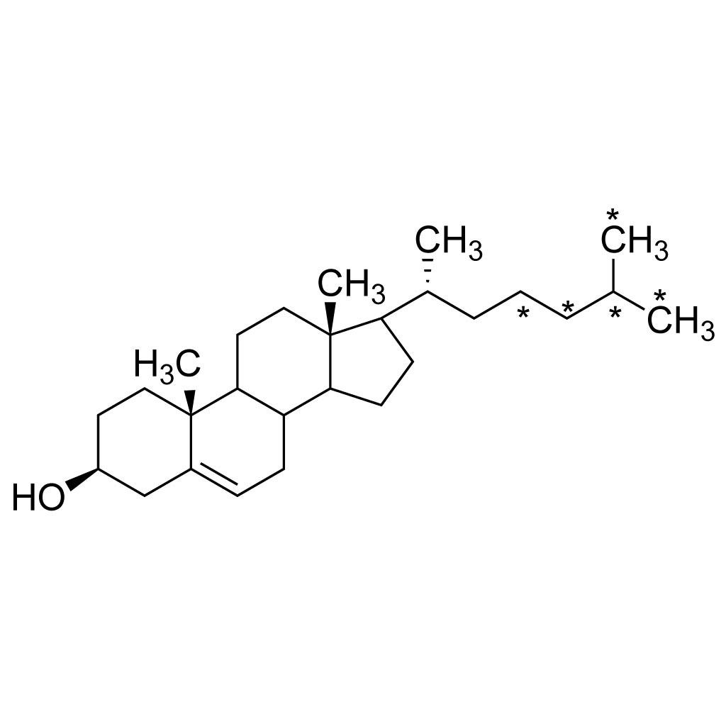 Cholesterol (23,24,25,26,27-13C5, 99%)